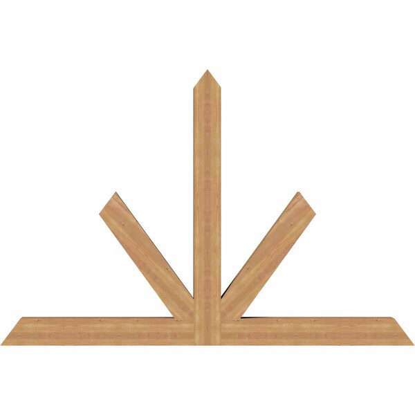 Ekena Millwork Saratoga Timber Gable Bracket, Western Red Cedar, 84"W x 56"H x 5 1/2"D x 5 1/2"F, 16/12 Pitch GBW084X56X0606SAR00SWR - main